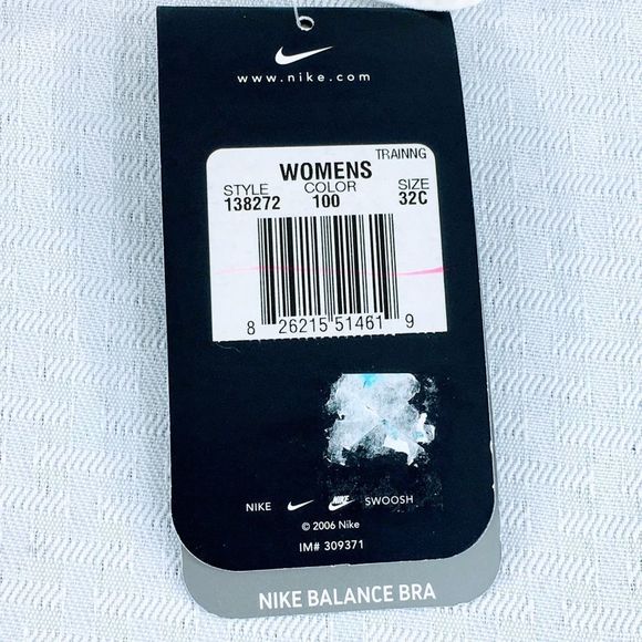 Nike Balance Deadstock White Sport Bra - Picture 11 of 13